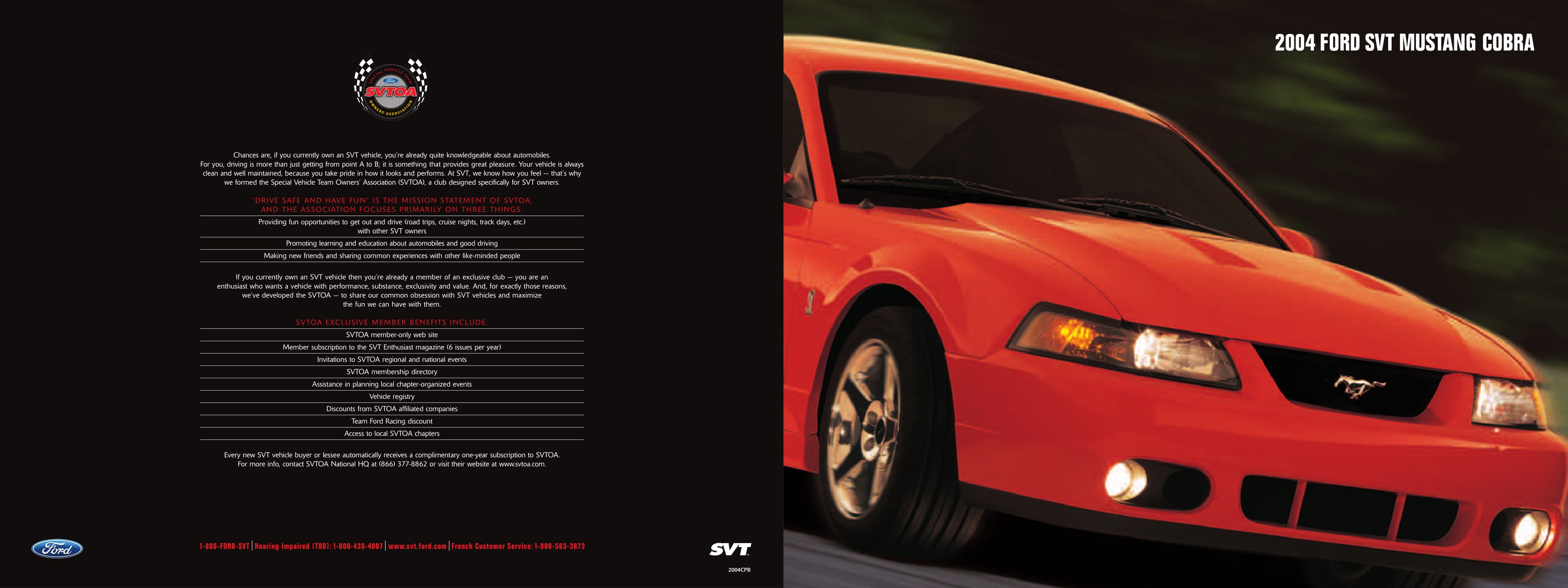 2004 Ford Mustang Cobra Brochure Page 2